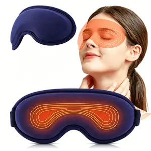 Electric Heating Eye Compress Mask, Lightweight & Portable, 3 Heat Levels, Relieves Eye Strain & Soreness, Ideal for Travelers & Night Shift Workers