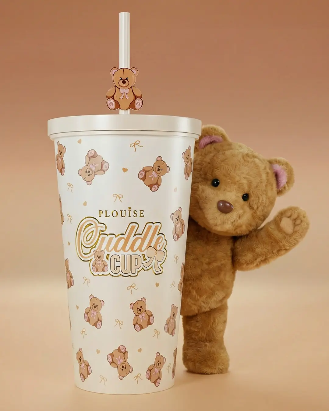 P.Louise Teddy Touch Cuddle Tumbler Cup P.Louise Teddy Touch Cuddle Tumbler Cup