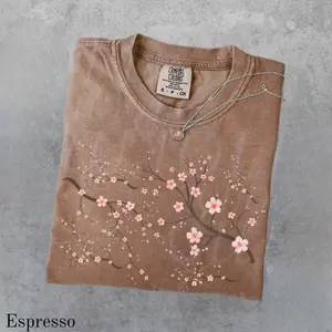 Comfort Colors Cherry Blossom Tshirt, Retro Sakura Shirt, Cherry Blossom Gift, Floral T-shirt, Japanese Cherry Tshirt, Girls Flower Shirt