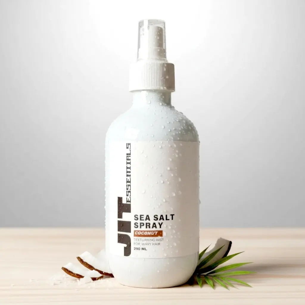 Jits Sea Salt Spray Coconut Infused Mineral Rich for Beach Ready Texture Lightweight Matte Finish Natural Volume Waves Definition