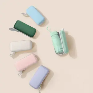 ✨ Mini Capsule Travel Umbrella with Case, Lightweight Foldable Umbrella, Compact UPF 50 UV Protection Sun Umbrella for Women Purse