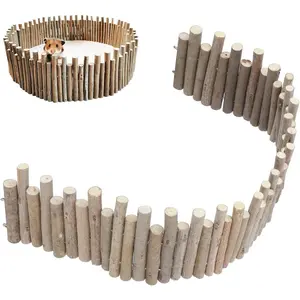 Flexible 11.8In Wooden Bridge Fence Decor and Platforms Accessories for Ethical Hamster Cage