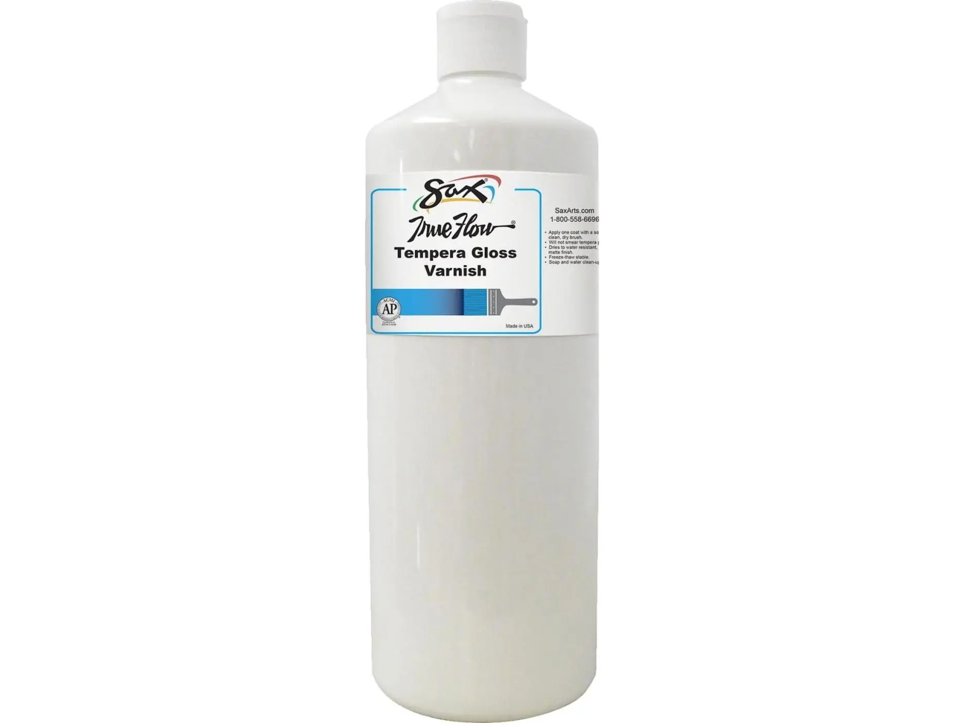 Chroma Acrylics 1590438 Sax True Flow Tempera Varnish, Gloss