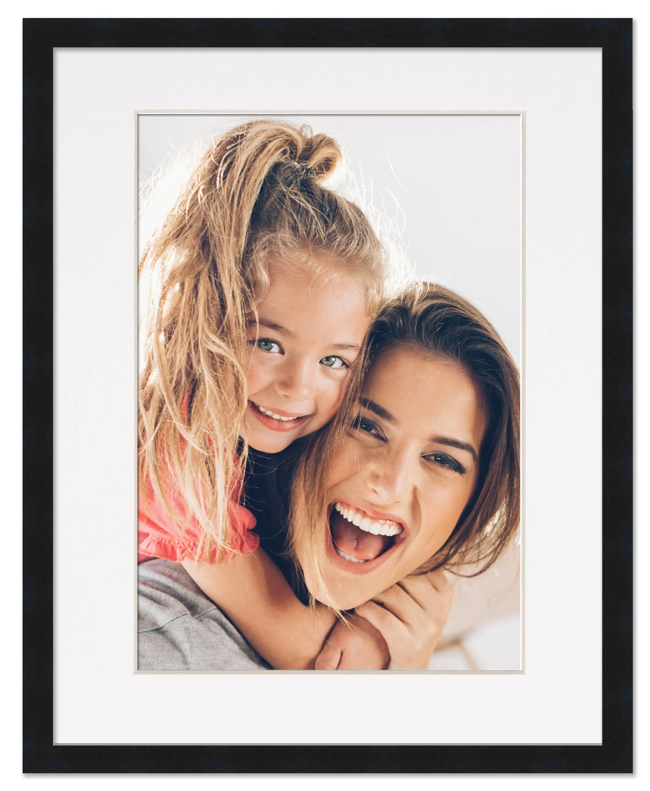 12x15 Frame with Mat - Black 14x17 Frame Wood Made to Display Print or Poster Measuring 12 x 15 Inches with White Photo Mat