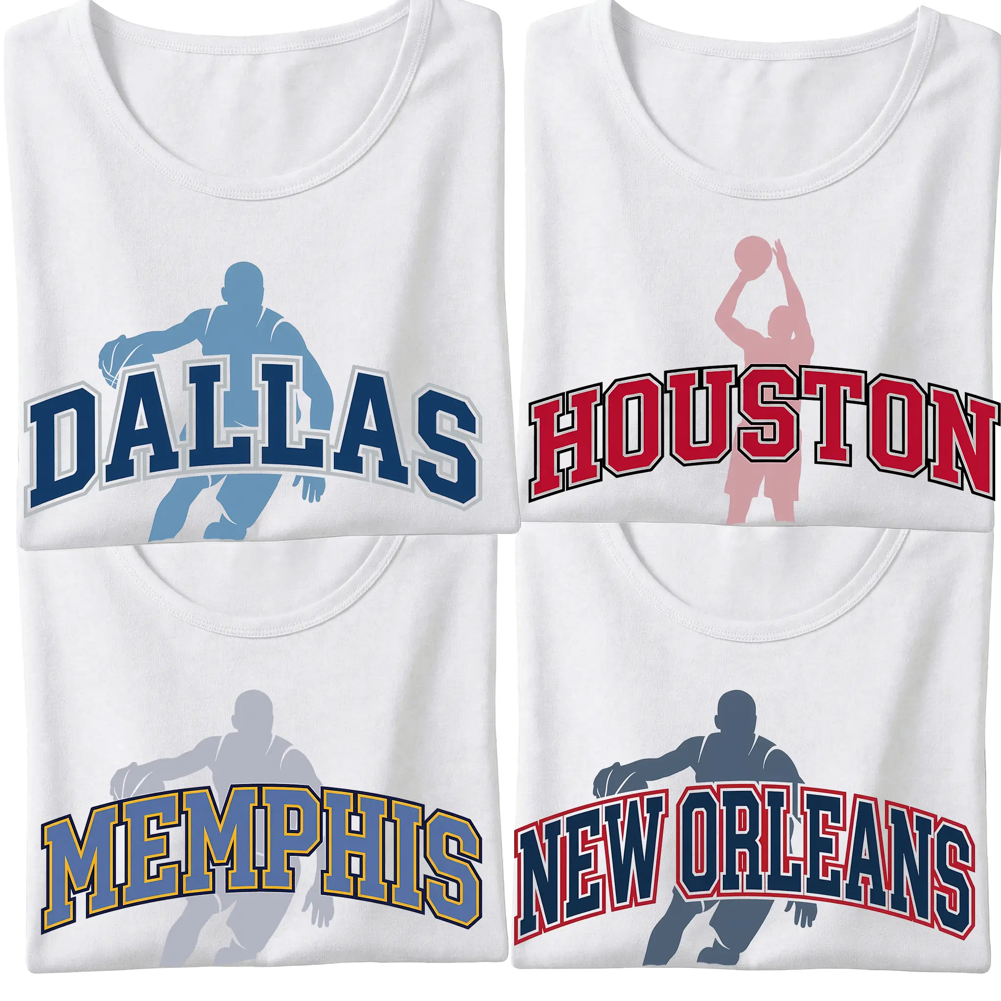 【Free Shipping】【Promotion】Basketball T-Shirt Vintage Sports Tee Women City Basketball Player Graphic Dallas Houston Memphis New Orleans San Antonio Retro Southwest Streetwear Oversized Comfy Top Tshirt Tshirt Womenswear