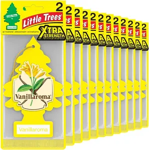 Little Trees Vanillaroma Air Freshener Extra Strength 2-Pack Odor Eliminator for Cars and Homes