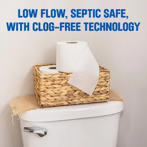 1000 Trusted Clean Toilet Paper, 32 Rolls, Septic-Safe, 1-Ply Toilet Tissue Sheets Pack Disposable