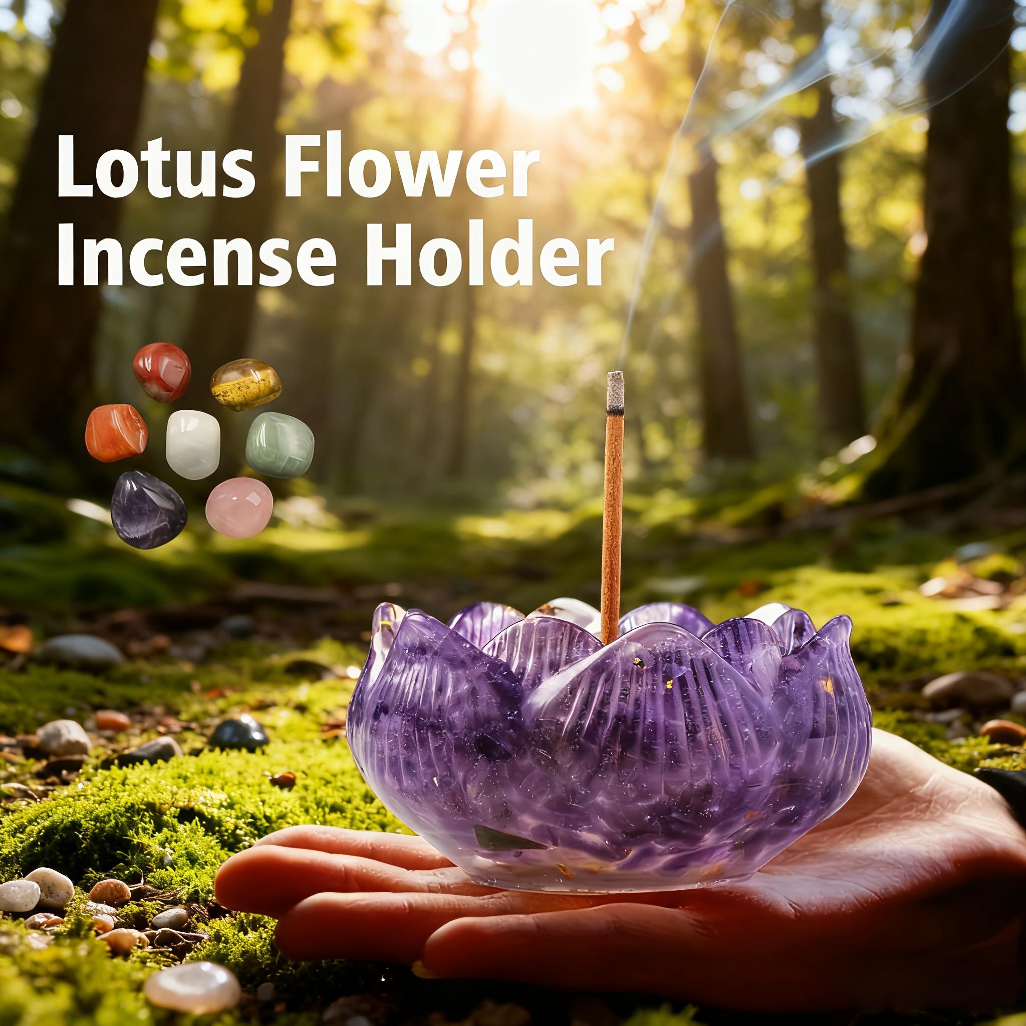 Handmade Lotus Crystal Aromatherapy Set - Candle Holder and Diffuser Bowl Infused with Natural Crystals | Unique Birthday Gift, Suitable for Him and Her, Perfect for Halloween, Christmas, Thanksgiving, and Other Holiday Decorations Handmade Lotus Crystal Aromatherapy Set - Candle Holder and Diffuser Bowl Infused with Natural Crystals | Unique Birthday Gift, Suitable for Him and Her, Perfect for Halloween, Christmas, Thanksgiving, and Other Holiday Decorations