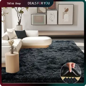 MUGORN Multi-Size Ultra-Soft Fluffy Plush Rug, Suitable for Living Room and Bedroom, Includes 4 Non-Slip Pads, 1.77-Inch Thick Three-Layer Design, Modern Minimalist Style, Easy to Hand Wash, Suitable for Children's Room Home Decor.