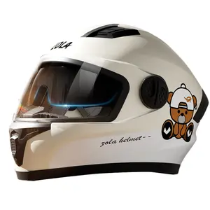 New National Standard 3C Certified Electric Motorcycle Helmet for Men and Women, Winter Warm Motorcycle Helmet, All-Season Riding Full Helmet, Lightwe