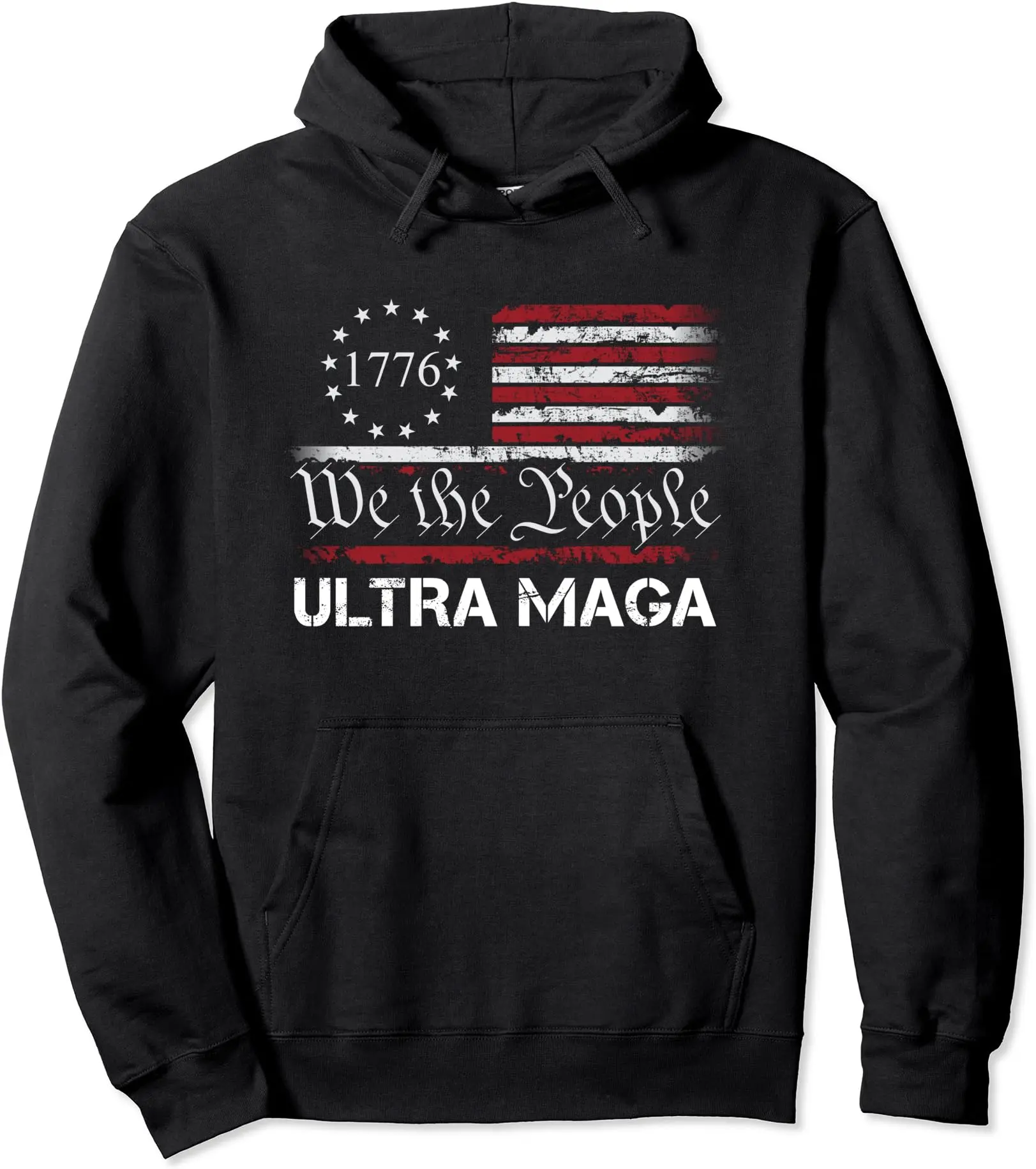 Ultra MAGA - We The People Proud Republican USA Flag Hoodie