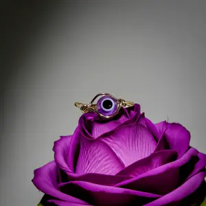 Purple Evil Eye Ring