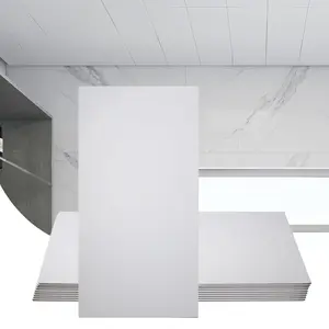 10-Pack Drop Ceiling Tile 2ft x 4ft, Smooth White PVC Ceiling Panel 24 x 48in, 5mm thicknesses Waterproof Reusable and Fire-Rated, 80 Sq. Ft