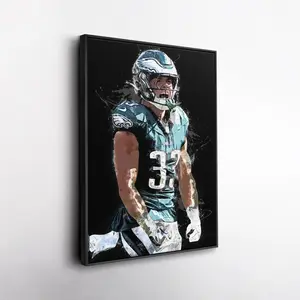 [Unframed] Cooper DeJean Wall Art – Philadelphia Eagles , NFL Football Decor, Poster Gift for Fan Room, Man Cave, or Office