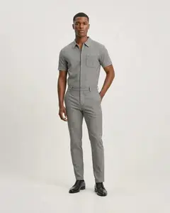 LUXE Collection Houndstooth Jumpsuit - Stylish Defined Design 85% Cotton 15% Spandex All-Day Comfort Versatile Functional Fashion