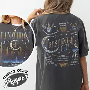 Comfort Colors Lunathion Crescent City Shirt, Bryce Quinlan Merch, Crescent City Sjm Merch, House of Earth and Blood, Through Love, All Is Possible, Starborn, Gift for Mom, Menswear Top, women top, Gift For menswear, summer see