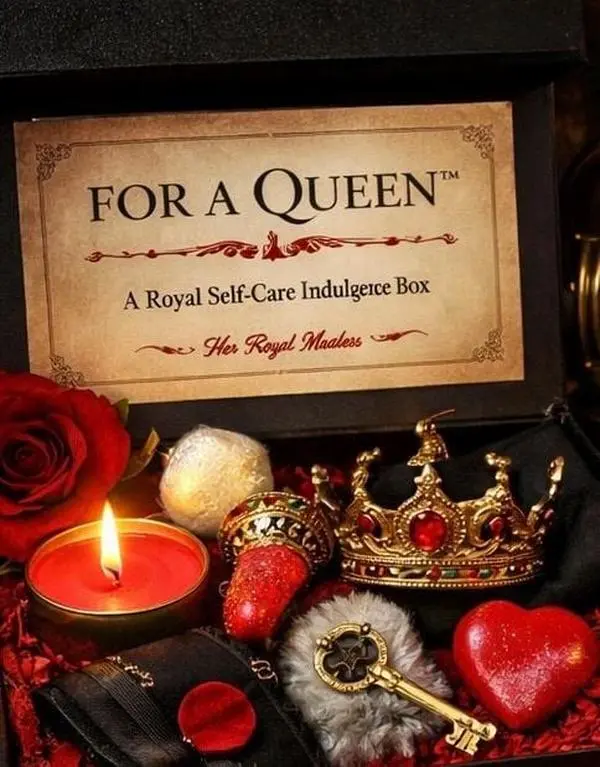 Dark Queen Self Care Box | Royal Pampering Box | Gothic Luxury Gift | Queen of Hearts Aesthetic | Her Royal Madness