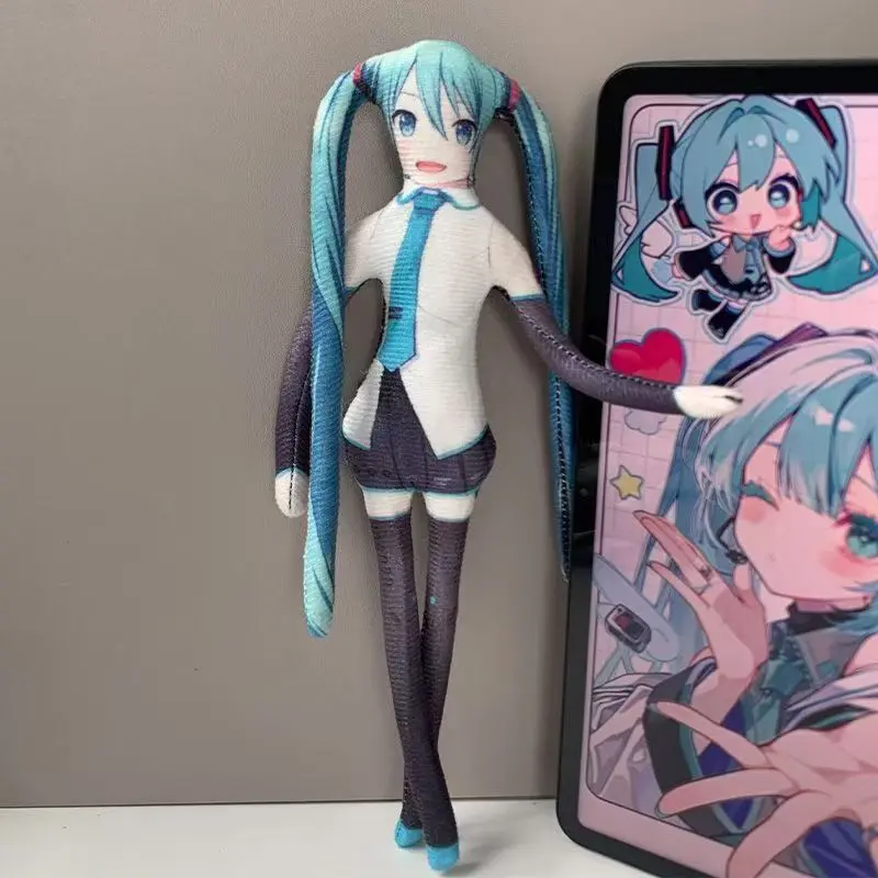 Hatsune Miku Doll with Poseable Joints, Collectible Abstract Humanoid Figurine, Home Decor Toy, Role Play Collectors' Gift