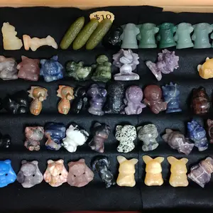 Small Crystal Carvings - Assorted Animal & character Shapes for Decorative Use