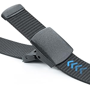 LXMY Work Belts for Men,Belts for Men,Adjustable Nylon Canvas Fabric Golf Belt,No Metal Buckle, Fast Pass Through the Airport Security,Suitable for Work and Travel