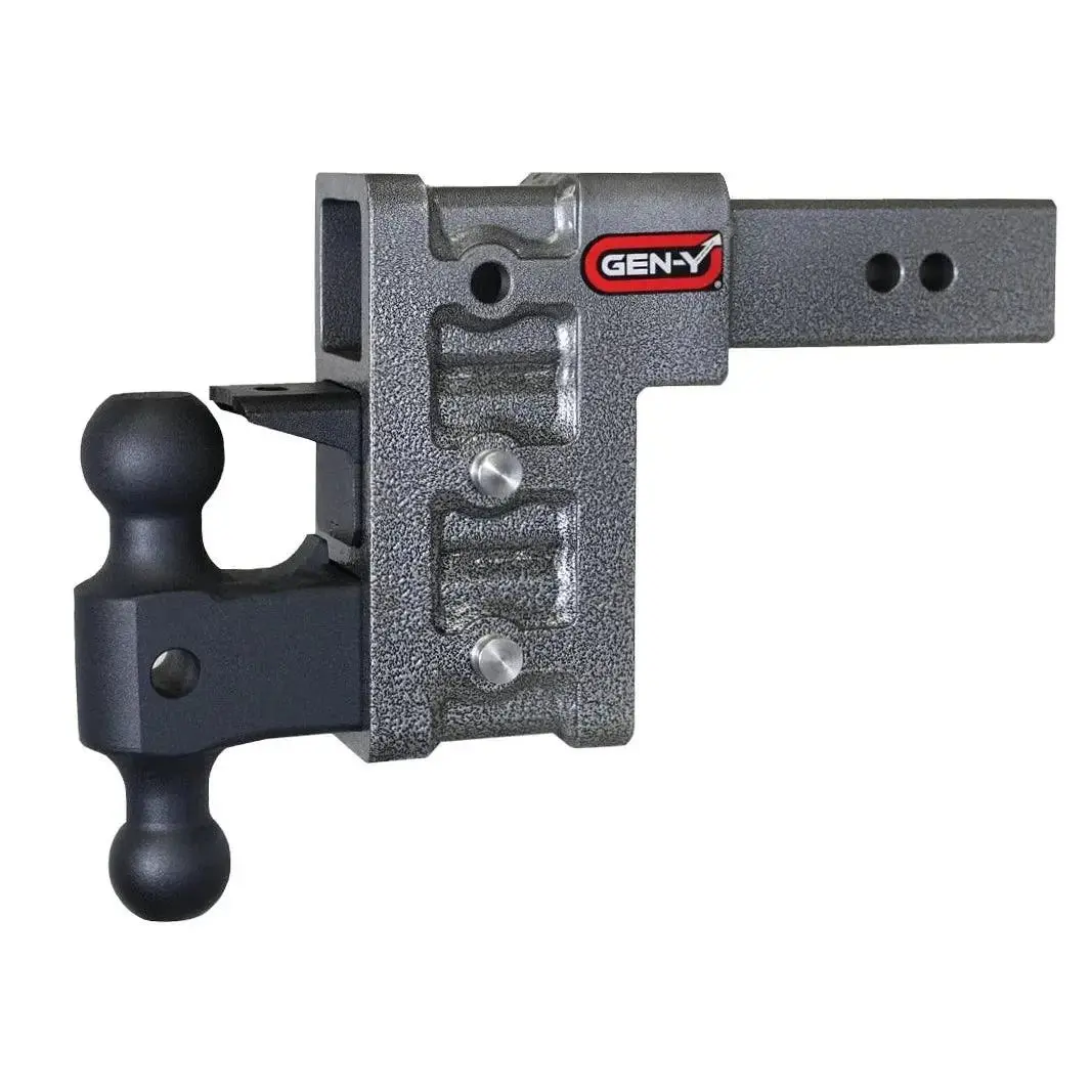 Gen-Y Adjustable Pintle & Dual Ball Hitch | 2.5" Shank | 6" Drop | 21,000 lb