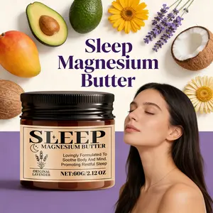 Sleep Magnesium Butter - Lavender Calming Soothing Body Butter with Magnesium & Shea Butter Moisturizer