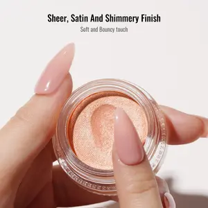 Oulac Cream Eyeshadow also for Highlighter Large Capacity Highly Pigmented Eye Shadow Waterproof &Long Lasting with Moisturizing Formula. Shimmer Glitter Eye Makeup