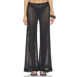 Ripley Rader Fishnet Wide Leg Pant in Black