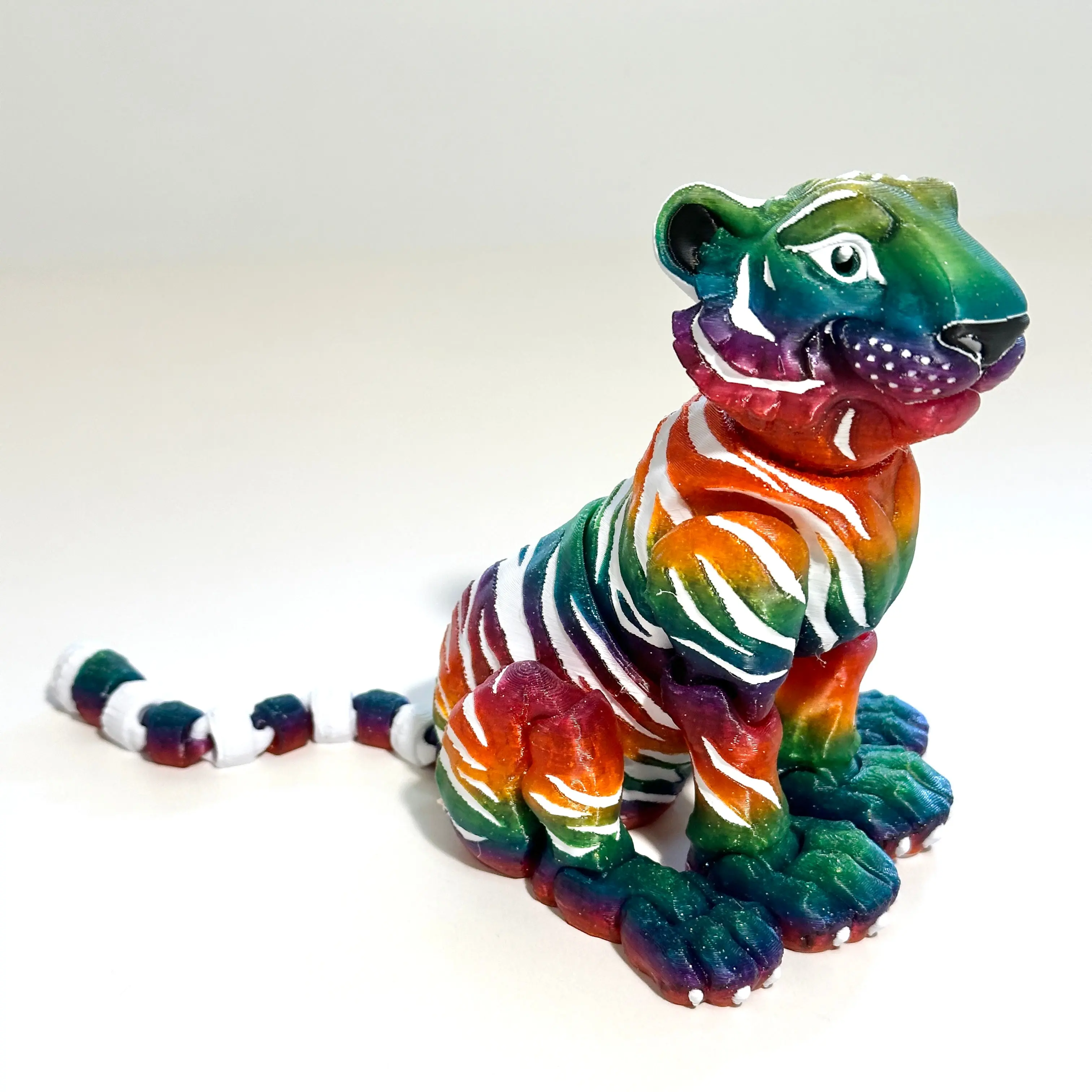 Tiger - 3D Printed Articulating Figurine Decor Plastic