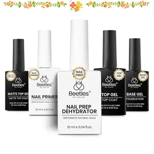 Beetles Gel Polish Set - Top Coat, Base Coat, Nail Dehydrator & Primer, Nail Glue, Peel Off Base Gel, Builder Gel, Liquid Latex, Cuticle Oil  Cosmetic Acrylic  Manicure  Fall Nail Halloween Nail Black Friday Winter Nail Christmas Gift