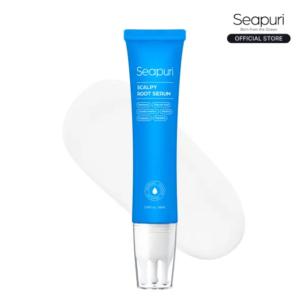 [Seapuri Official] Scalpy Root Serum for Damaged Scalp Barrier | For Hair Shedding, Itchy Scalp | Postbiotics, 5 Ceramides, Caffeine | Deep-Reach Triple Roller Applicator