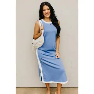 The Amara Contrast Trim Midi Dress