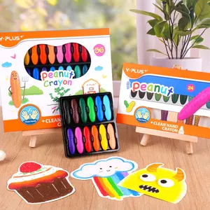 YPLUS Peanut Crayons for Kids,  Colors Washable Toddler Crayon, Non-Toxic Baby Crayon for ages 2-4, 1-3, 4-8, Coloring Art Supplies