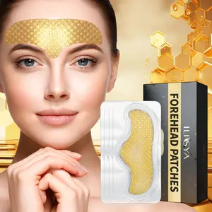 4 Pieces Golden Forehead Stickers, Hydrating Moisturizing, Gentle Soothing, Nourishing Skin, Skincare Essential, Christmas Gift