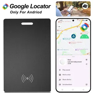 Android card locator ultra-thin card GPS locator,Works with Google Find Hub 、Anti-Lost Locator for Keys & Documents, Smart Tracker