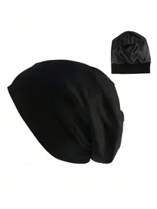 Silk Bonnet for Sleeping Women and Men, No More Frizzy Tangled Hair, Real Silk Sleep Cap for Curly Hair, Comfortable Nightwear Accessory, Hair Wraps, Sleep Bonnets, Hair Care Cap