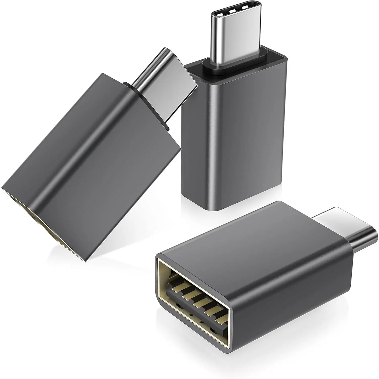 X-APT15  USB C to USB Adapter 3 Pack,USBC Male to A Female 3.0 OTG MacBook Pro/Air USB Adapter,Type C Thunderbolt 3 Converter for Apple iPhone 16 15,Flash Thumb Drive,Mac,iPad,Samsung Galaxy S25 S24