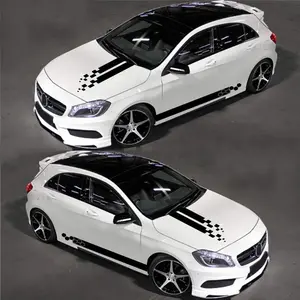 Car Side Skirt Decals, Personalized Sports Modification Sticker, Universal Door Long Scratch Cover Decorative Sticker, Car Exterior Accessories, Sticker For Cars