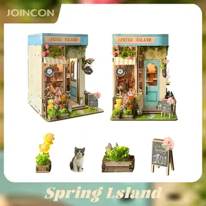 Jioncon DIY BookNook Kit - Miniature Flower House | Creative Wooden Bookshelf Decor, Home Decor Gift Idea,  Braintoy Puzzle toy for a grownups fun desktop decoration ornament
