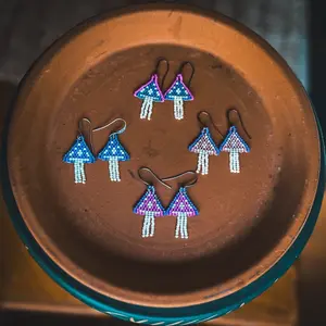 Baby mushroom earrings cute earring women jewelry