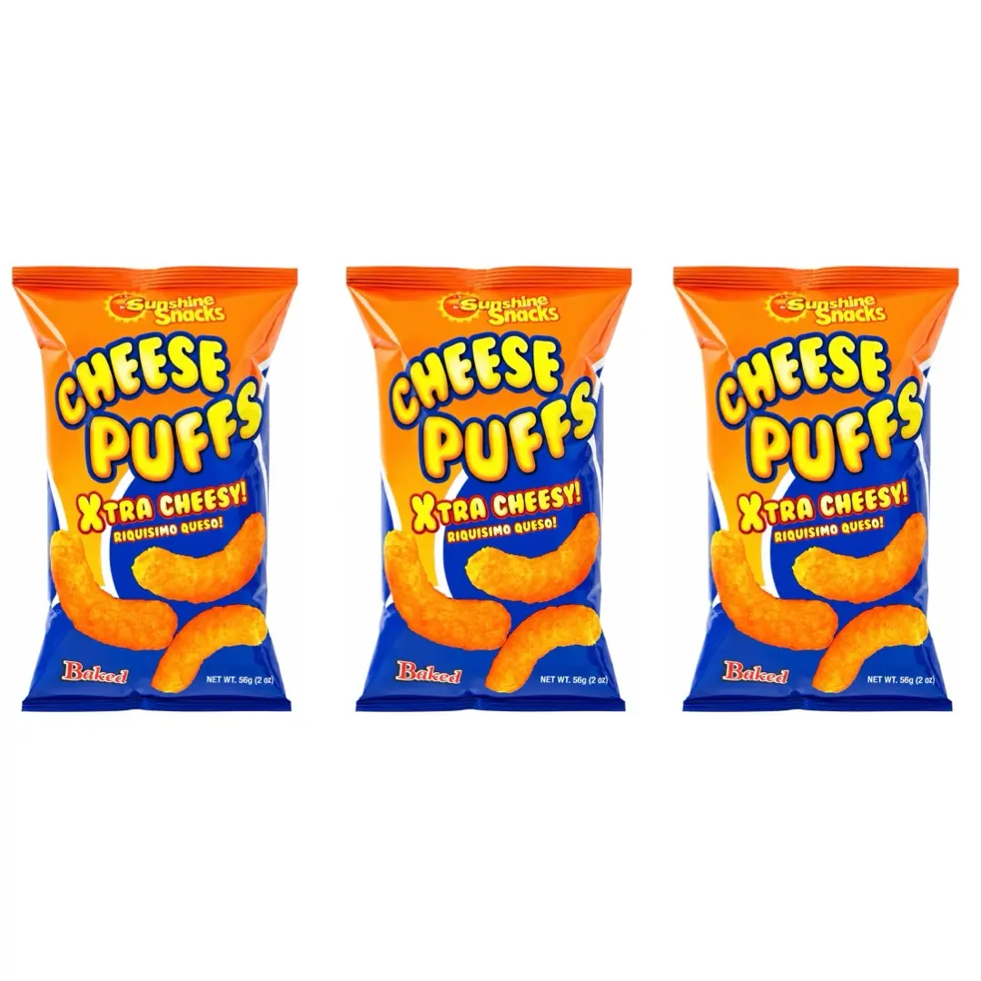 SUNSHINE SNACKS CHEESE PUFFS 2OZ (PACK OF 3)