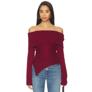 Line & Dot Betty Sweater in Bordeaux