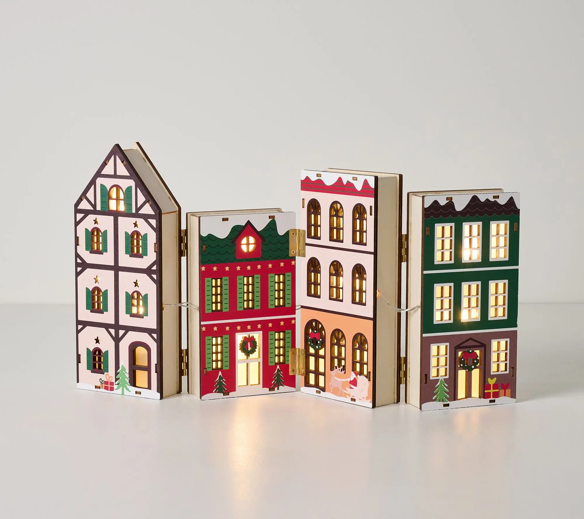Home Reflections Nostalgic Wooden Foldable Village