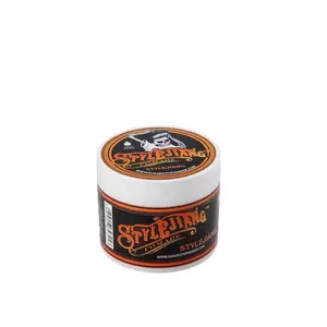 Pomade Firme (Strong) Hold 4 oz, 1Pack - Pomade For Men - Low Shine Hair Paste For Natural TextureHairstyles Gel Haircare，for Curly ThickStubborn Hair Long Lasting Shine Fresh Scent Men's Hair Care Styling Cream