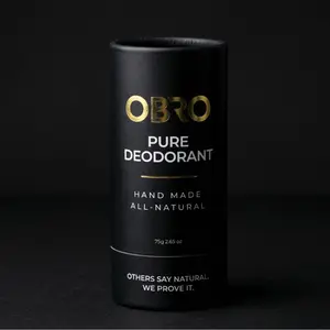 OBRO Pure Deodorant - 100% Naturally Derived. No Synthetic Fragrance. No Shortcuts. OBRO Pure Deodorant - 100% Naturally Derived. No Synthetic Fragrance. No Shortcuts.