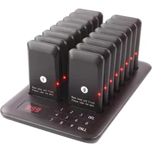 Restaurant Pager System, Pagers for Restaurants  Calling System  Keypad, 16 Pagers and Beepers for   Bars Court Restaurants Hotels Cafe Shops Clinics (Black)