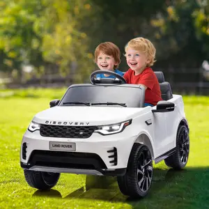 Garvee Licensed Land Rover 12V Kids Electric Ride-On Car, Remote Control, LED Lights Music–Spring Suspension, Safety Belt, Toy Car for Ages 2-8 Home Backyard