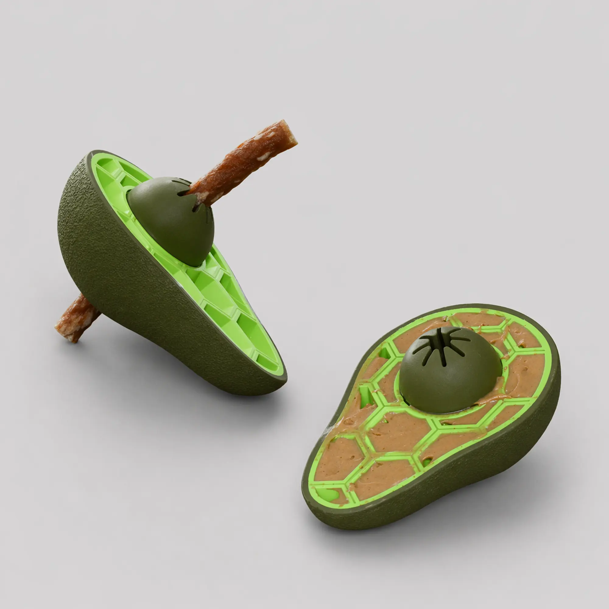 Dog Chew Toys | Bully Stick Holder Dog Toys  - Avocado
