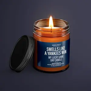Smells Like A New York Win Candle, Baseball Candle, Candle Gift