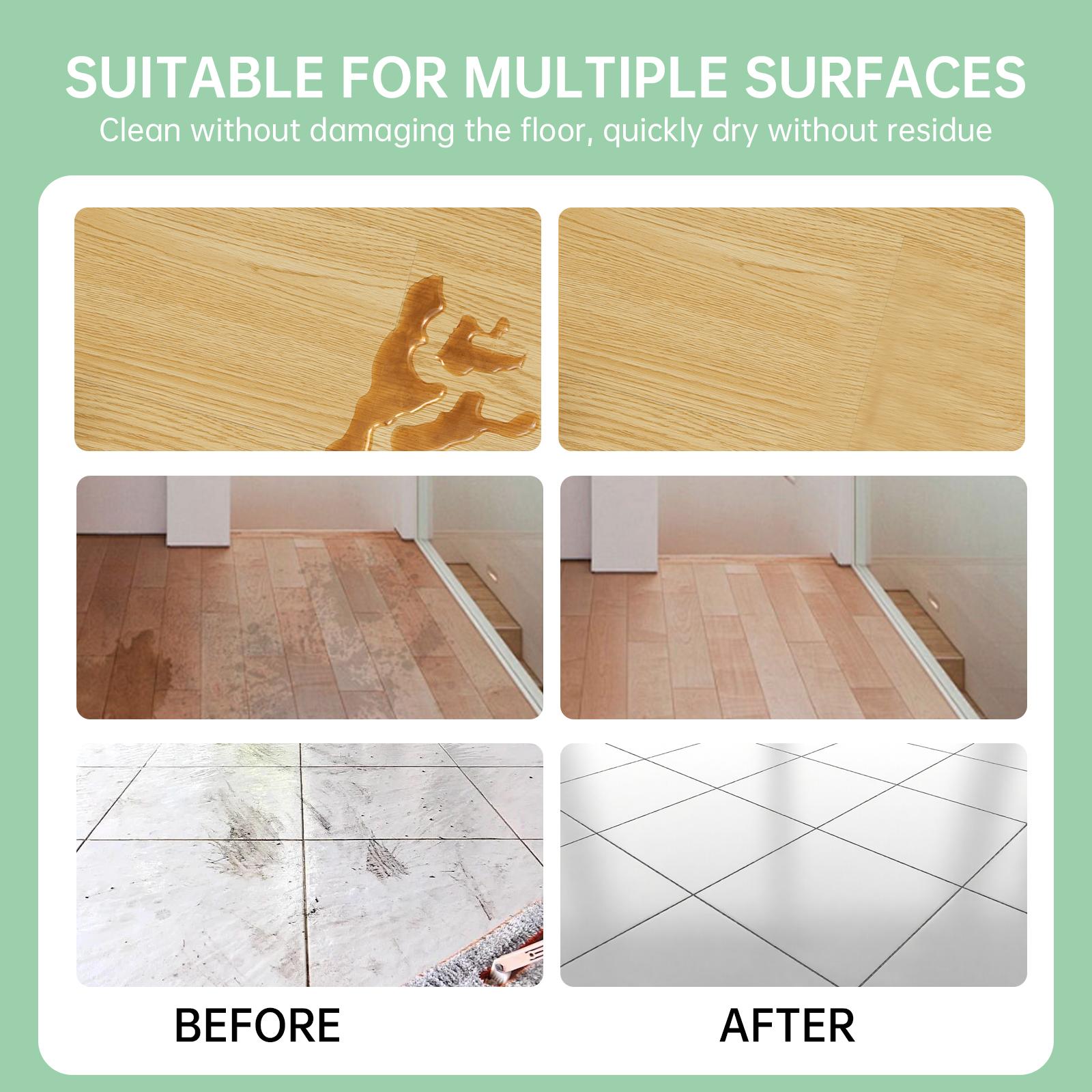 Household Floor Cleaner Tablets, 12-Pack Lemon Home Cleaning Supplies - Safe for Mop Use on Wood, Tile, Marble, Quick Dry, No Residue Household Cleaning Products